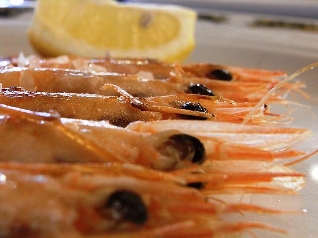 lemon gambas prawns Spain Sharing food in Spain
