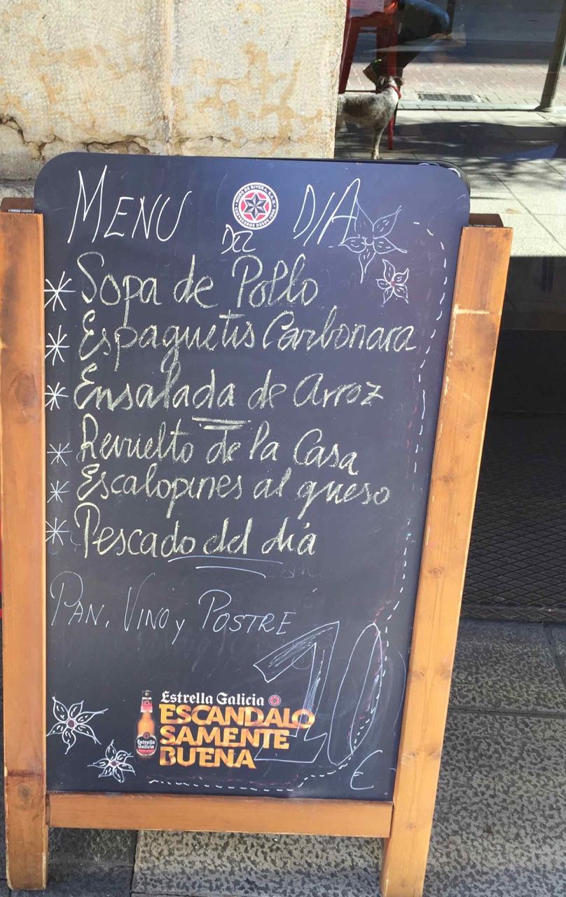 set-price meals in Spain