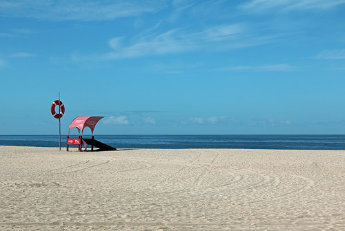 beach sand blue Portugal costa empty tourism