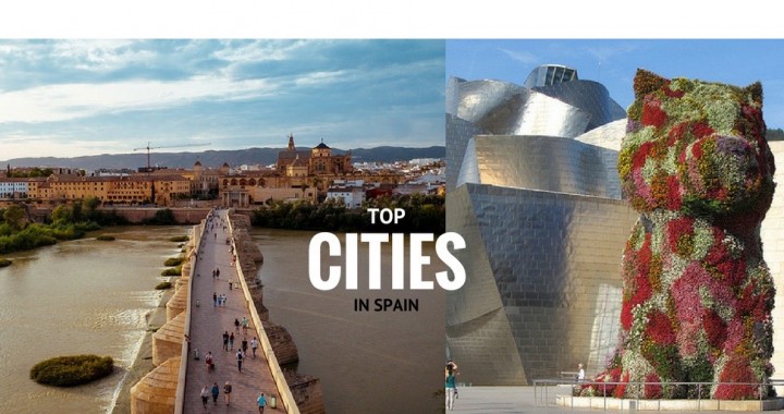top places towns cities Bilbao Madrid Seville Cordoba Barcelona Malaga