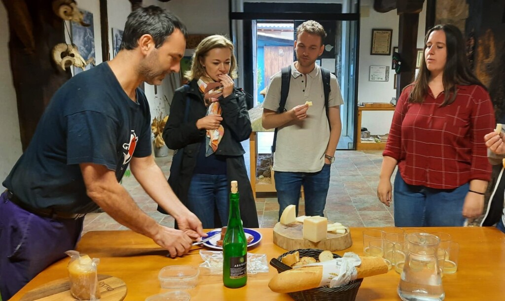 Tasting at a Basque `Idiazabal´ Cheesery